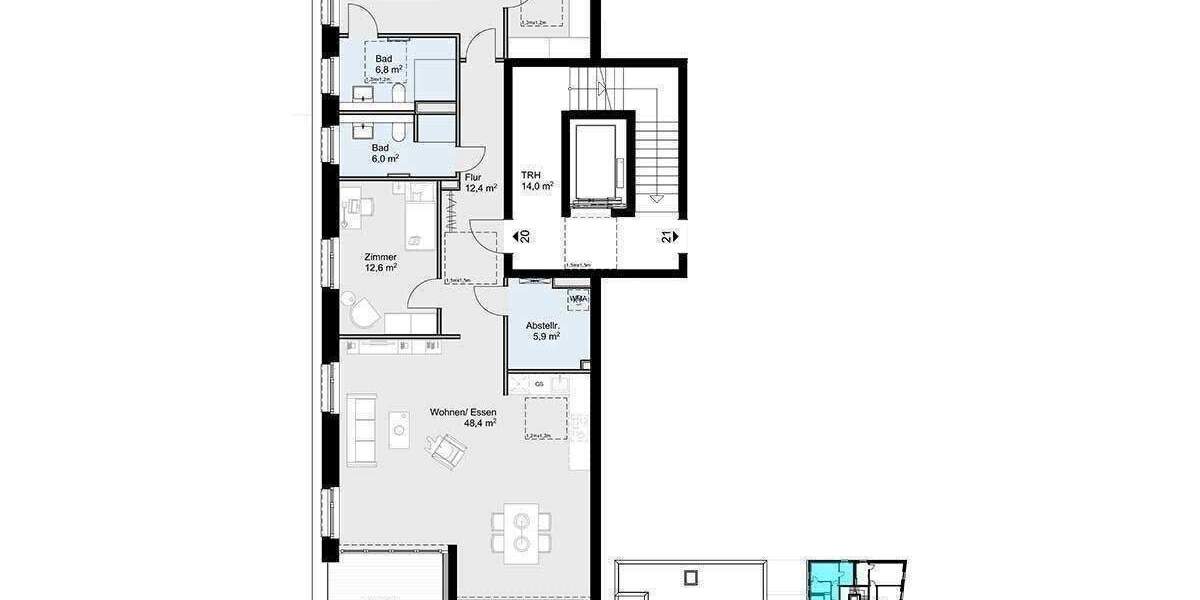 Etagenwohnung Schleswig Freiheit - 3 Zimmer, 127 m&sup2;, 799.900&euro; | Angebot:26572731
