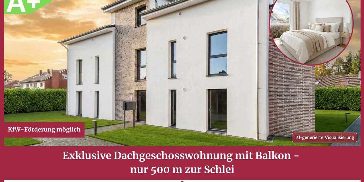 Etagenwohnung Kappeln - 2 Zimmer, 64 m&sup2;, 283.000&euro; | Angebot:27327493