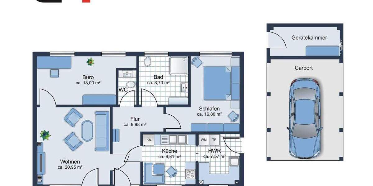 Einfamilienhaus Immenstedt - 3 Zimmer, 90 m&sup2;, 239.000&euro; | Angebot:25740801