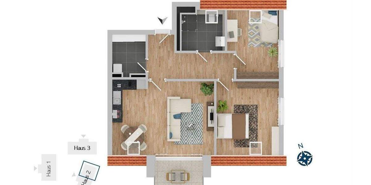 Etagenwohnung Eckernförde - 3 Zimmer, 80 m&sup2;, 518.000&euro; | Angebot:25703391