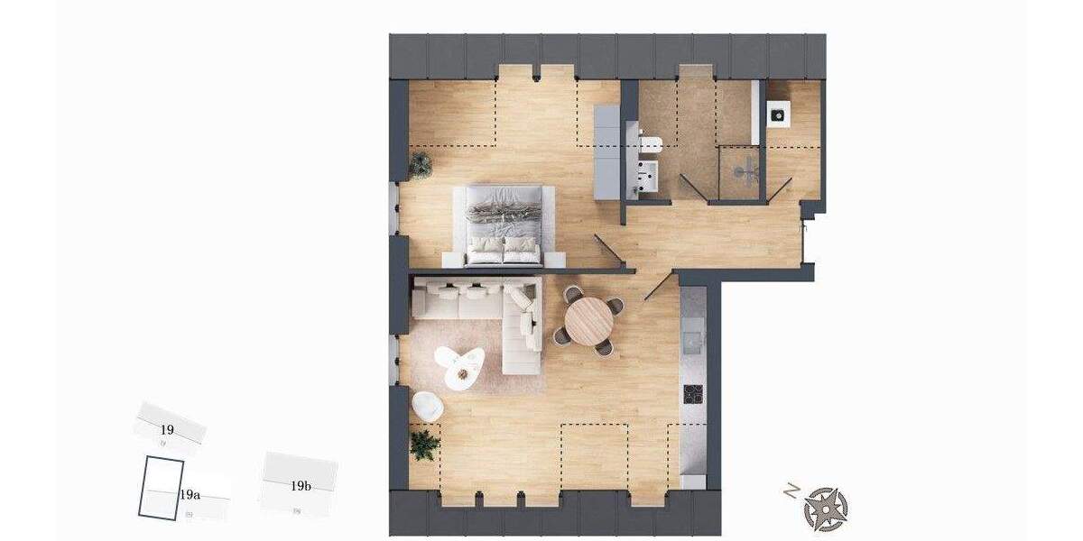 Etagenwohnung Eckernförde - 2 Zimmer, 60 m&sup2;, 455.000&euro; | Angebot:25703424